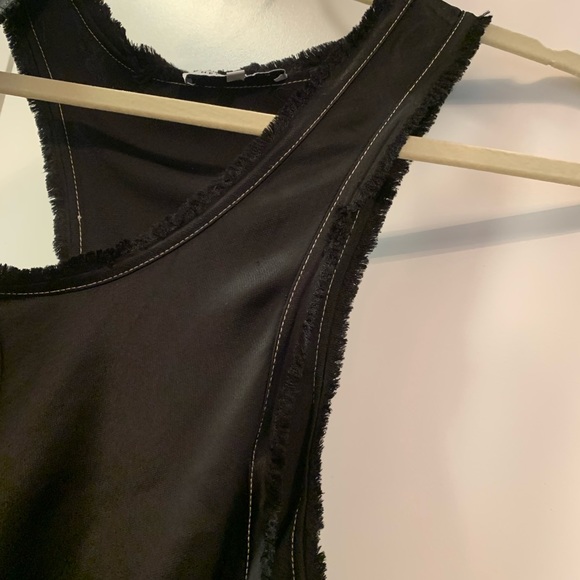 HELMUT LANG black silk tank top medium racerback - Picture 7 of 12